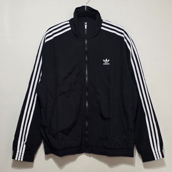 adidas Adicolor Woven Firebird Men's Size Large Track Top Jacket IT2491 Black